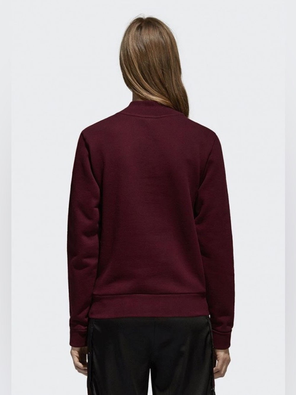 Adidas Originals Size M Adibreak High Neck Sweatshirt - Maroon - Picture 3 of 8